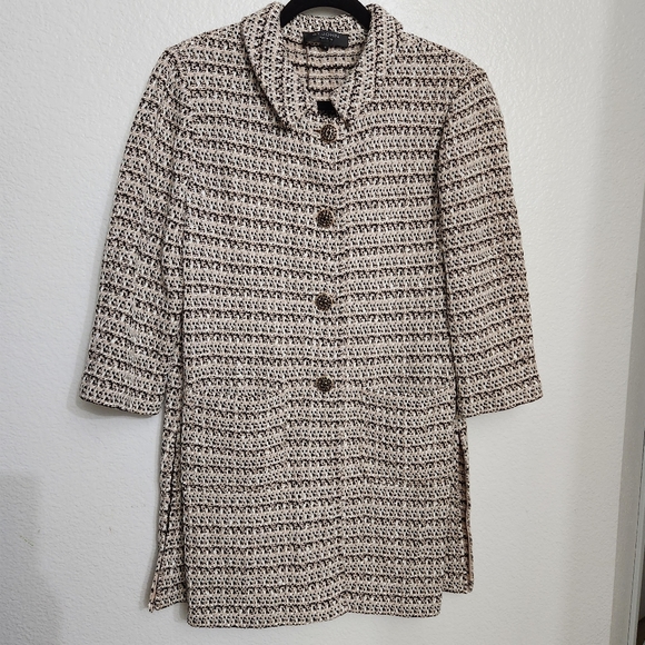 St. John Jackets & Blazers - St. John knit tweed coat women's size 10